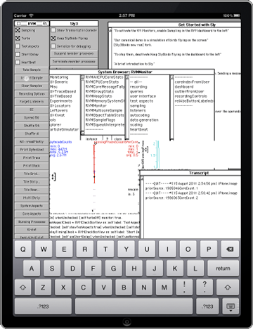Showing the Sly image on the iPad2 simulator running on two cores.